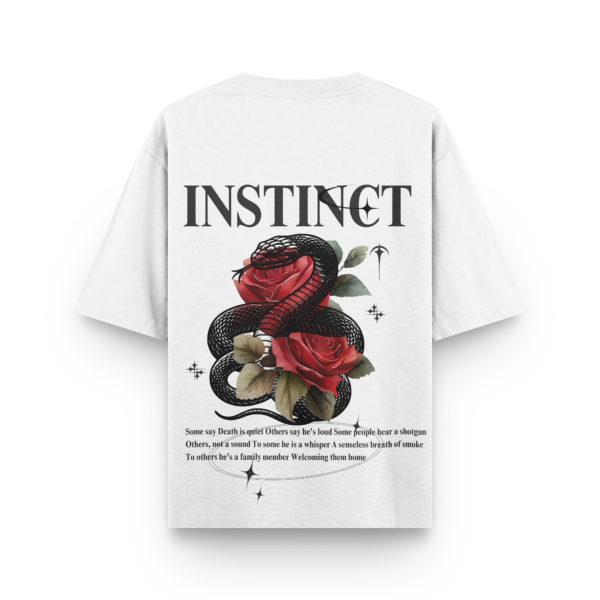 Oversized Instinct White T-shirt - Image 2